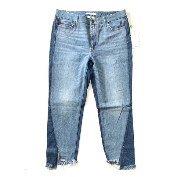 Sam Edelman MARY JANE Fringe Hem Contrast Jeans - Picture 7 of 12